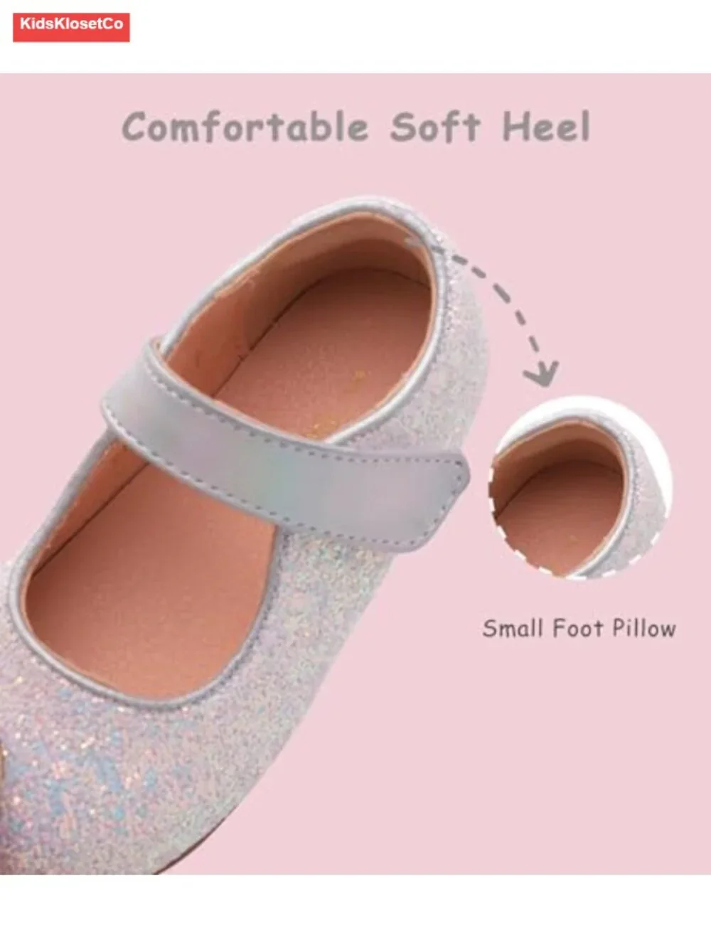 Toddler Mary Jane Flats with Hook & Loop Closure for Easy On/Off